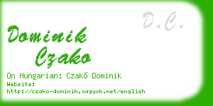 dominik czako business card
